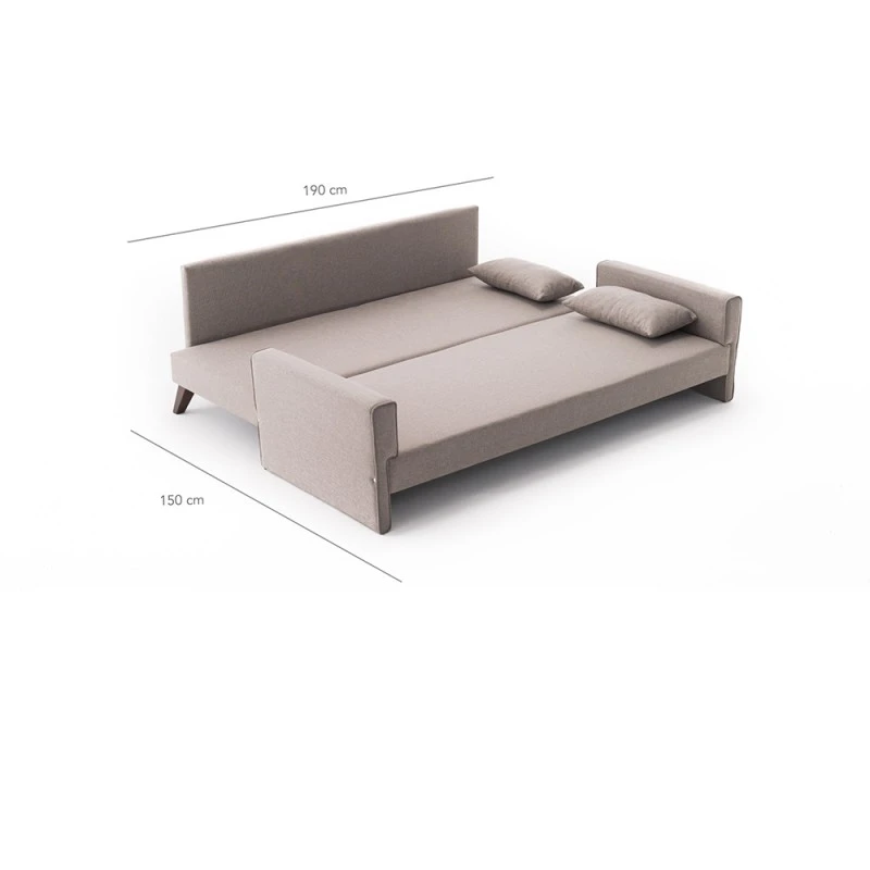 3-местен Диван-Легло Bella - Кремав